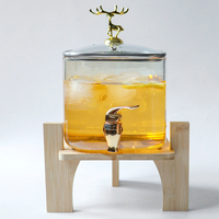Pichet en verre résistant aux hautes températures pour fêtes, seau à jus, seau à eau glacée, seau à thé aux fleurs, seau à boissons