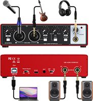 Interface Audio Professionnelle 2 Canaux USB pour Microphones et Cartes Son, Mixeurs pour Enregistrement Live – Nouvelle Tendance 2026 – Vente en Gros Fabricant