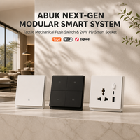 Système modulaire de prises intelligentes Tuya Zigbee WiFi 86, 1 à 8 modules, prise murale 20W PD Type C pour projets hôteliers et villas, vente en gros
