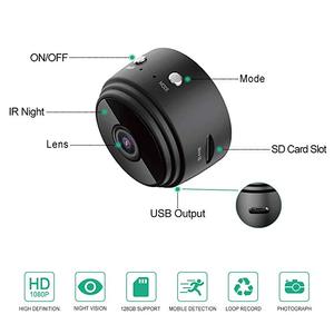 กล้องไมโคร <span class=keywords><strong>WIFI</strong></span> ขนาดเล็ก HD 1080P,กล้องวิดีโอรักษาความปลอดภัยในบ้าน IP มองเห็นกลางคืนและแอปสมาร์ทโฟนคลิปแม่เหล็ก <span class=keywords><strong>DV</strong></span> DVR ตัวจักรยาน - Product Image 3