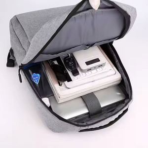 Sac à dos de voyage multifonctionnel en polyester imperméable, style professionnel simple, avec logo personnalisé, pour ordinateur portable, antivol - Product Image 2