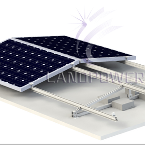 Installation de toit plat de panneau solaire de prix usine chinoise monte <span class=keywords><strong>est</strong></span>/<span class=keywords><strong>ouest</strong></span>-système d'énergie de toit solaire lesté de double côtés - Product Image 1