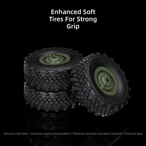 Camion da Battaglia Telecomandato 6WD, Veicolo RC con Pneumatici Tubeless, Rimorchio Pianale per Trasporto, <span class=keywords><strong>Auto</strong></span> Giocattolo - Product Image 5