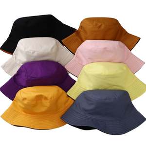 Wholesale Outdoor Flat Top Wide Brim <b>Summer</b> Cap Custom Embroidery Logo Bucket <b>Hat</b> - Product Image 4