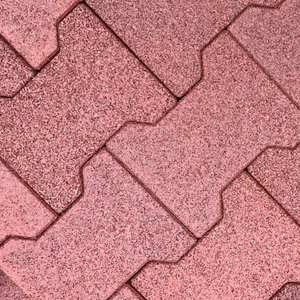 Pavés en caoutchouc de miette de forme de Dogbone robuste à haute résilience 15-50mm d'épaisseur revêtement de sol en vrac anti-dérapant de marque Supersafe - Product Image 6