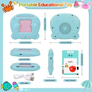 Máquina de Aprendizaje JY para Niños, Tarjetas de Memoria Interactivas con Audio, Libro Electrónico de Idiomas, Plástico Ecológico, Juguetes para Aprender Palabras en Inglés, Coloridos - Product Image 2