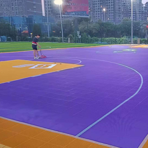 Plancher à emboîtement, terrain à <span class=keywords><strong>suspension</strong></span>, terrain de basket-ball, carreaux de sport d'intérieur et d'extérieur - Product Image 2