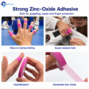 Cinta Adhesiva Fuerte de Algodón para Dedos de BJJ Jiu Jitsu, Fácil de Rasgar, con Óxido de Zinc, para Grappling, <span class=keywords><strong>Escalada</strong></span>, MMA y Lucha Libre - Product Image 3
