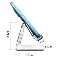 Vente au détail de haute qualité clair acrylique cellule support Mobile support téléphone numérique produit présentoir support