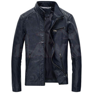 Veste en cuir de mouton coupe-vent de haute qualité pour hommes en cuir véritable respirant avec fermeture éclair imperméable imprimé grande taille - Product Image 1