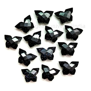 Piedra de Sol Negra Natural en Forma de Mariposa de 14mm y 10mm, Tallada a Mano, Gema Suelta, Cristal Tallado, Precio al por Mayor, para Fabricación de Joyería - Product Image 1