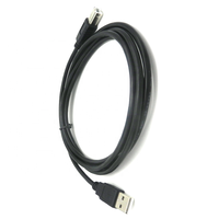 Kabel Printer USB 2.0 a Male ke B Male Berkualitas Tinggi 1.8m Warna Hitam dengan Pelindung Anyaman untuk Komputer dan Printer