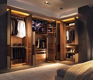 High-End Customized Luxury Walk-in <strong>Closet</strong> <strong>Big</strong> Wooden Wardrobe for Bedroom Furniture Design Systems Elegant Walk-in <strong>Closets</strong> - Product Image 1