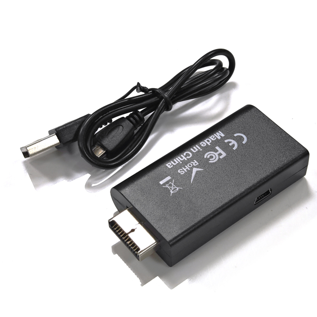 Male to Female PS2 to for HDMI Converter 3.5mm High Definition Multimedia Interface HD-MI Adapter Audio Video Converter for PS2