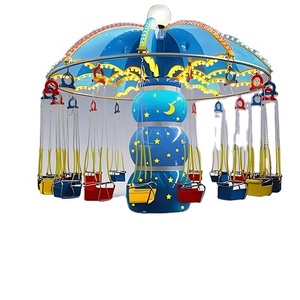 Mini <span class=keywords><strong>silla</strong></span> voladora para niños Merry-Go Swing Carousel Fairground Parque de atracciones Atracción Home Garden School-Indoor - Product Image 1