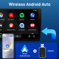 Nouveau 2-en-1 filaire à sans fil Auto AI Box Adaptateur Plug and Play Car Dongle avec USB pour Android et Apple Carplay