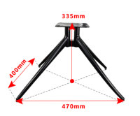 Base de canapé robuste 4 étoiles, base de chaise pivotante en fer noir semi-brillant pour fauteuils de salon