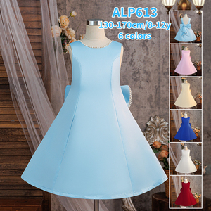 MQATZ abito bianco di pizzo con perla senza schienale per ragazzi mostra graziosi bambini vestito elegante da principessa <span class=keywords><strong>12</strong></span> anni abito da ragazza - Product Image 1