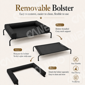 Cama Elevada y Refrescante para Perros CanboPet con Borde Reforzado, Cama de <span class=keywords><strong>Viaje</strong></span> Elevada para Perros Grandes - Product Image 4