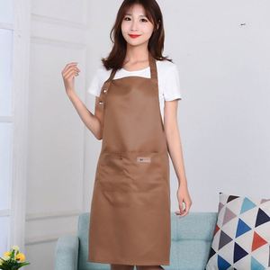 Tabliers de cuisine en toile de coton imprimés avec logo personnalisé, noirs, promotionnels, imperméables, avec poches en polyester, pour la cuisine - Product Image 4