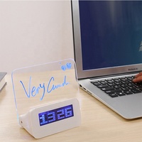 Jam Alarm Digital LCD dengan Layar LED, Promosi, Elektronik, Papan Pesan, Hadiah, Jam Meja, Reloj Despertador