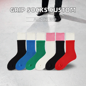 Crew Cuff Digital Print Knitted Gain Edge Men Women <b>Grip</b> Anti-slip Breathable Sports <b>Socks</b> Custom Size Custom Design - Product Image 2