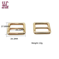 25mm 32mm 35mm taille intérieure Tri-Glide curseur ajuster les boucles suspendus placage carré boucle de ceinture réglable pour sac