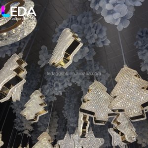 LEDA Hot Sale Wedding Celebration Stage Hotel <b>Ceiling</b> 10 Heads Small Chandeliers Luxury Crystal Drop Lights For High <b>Ceiling</b> - Product Image 6