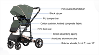 Vente chaude Bébé Chariot 3 En 1 Bébé Landau Facile Pliable Léger Poussette Bébé Poussette Compact