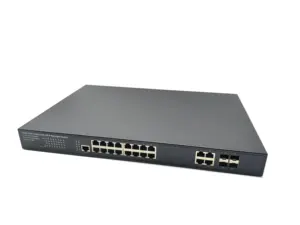 16 Ports Gigabit Managed PoE Switch With 4 X 10/100/1000Mbps RJ45 SFP Combo Switches