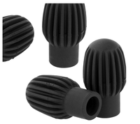 Baquetas de bateria portáteis de silicone, 2 peças/4 peças, prática, lama 5a 7a drumstick, proteger a cabeça