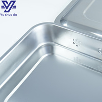 Plateau de stérilisation en acier inoxydable avec couvercle et poignée, boîte autoclave perforée avec verrous latéraux pour instruments chirurgicaux et laboratoire