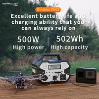 Konfulon Produits les plus vendus 2023 Haute capacité 135800mah Centrale électrique rechargeable 500W Camping en plein air UPS Alimentation
