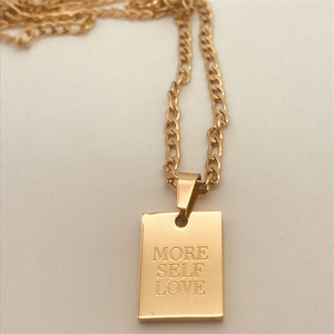 2025 verano impermeable acero inoxidable 18K oro collares se aman más collar Figaro cadena collar pareja joyería - Product Image 4