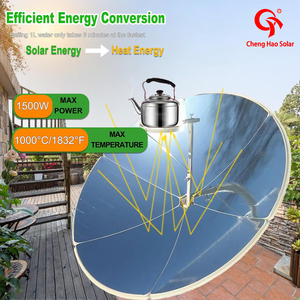 Cuisinière <span class=keywords><strong>solaire</strong></span> parabolique portable et chauffe-eau, diamètre 1,5 m, 1500 W, <span class=keywords><strong>four</strong></span> <span class=keywords><strong>solaire</strong></span> haute efficacité pour le camping, la cuisine en plein air, le barbecue - Product Image 5