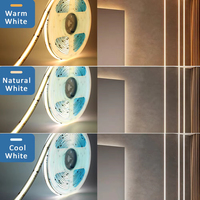 Bande lumineuse LED COB à flux d'eau pour escalier, 24V 400W, contrôleur 2 en 1 avec capteur de mouvement, ruban lumineux WS2811 pour l'éclairage des escaliers