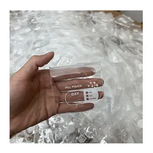 China suppliers wholesale customized sterile medical seal packaging container mini eva clear pill zipper pouch bag for drugs