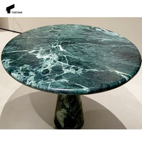 Tostone Élégant Vert Clair Translucide Onyx Pierre Table D'appoint Ronde pour Chambre Salon Maison Western Décoration Intérieure