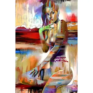 MOQ 1 PC Wholesale Dropshipping 5D Nude Woman Sexy Girl Diamond Painting Decorative Diamond Mosaic Abstract Art