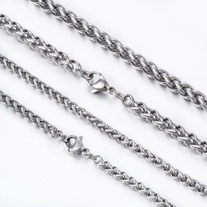 Collier unisexe en acier inoxydable plaqué or, étanche, chaîne à maillons de haute qualité, style classique tendance pour les fêtes, accessoire de bijouterie - Product Image 2