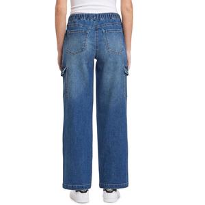 New Summer <b>Women</b> Cargo Pants <b>Women</b> Custom <b>Elastic</b> Waist Seven Pockets Pant Casual Multi Pocket <b>Women</b> Loose Fit Cargo Denim Pants - Product Image 5