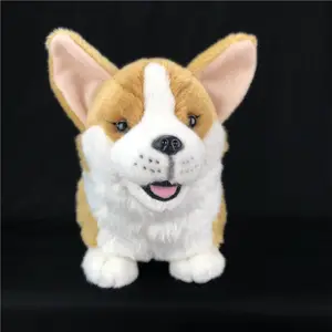 Simulation Dog Plush Toys Soft Corgi Stuffed Model Fake Dog Realist Animals Stuffed Animal Toys For Kids Valentine's Day Gift