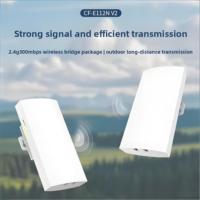 Puente Inalámbrico para Exteriores de 2.4G, 300Mbps, Largo Alcance de 1km, CPE WiFi, Compatible con POE Estándar de 48V, IP65 Impermeable, para Ascensores e Industria