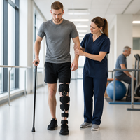 Orthèse genou-cheville-pied KAFO, support rigide, orthèse stabilisatrice des membres inférieurs pour la réadaptation des blessures à la jambe