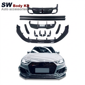 Kit carrosserie en fibre de carbone de haute qualité pour <span class=keywords><strong>Audi</strong></span> <span class=keywords><strong>RS4</strong></span> <span class=keywords><strong>B9</strong></span> <span class=keywords><strong>B9</strong></span>.5 : Lame de pare-chocs <span class=keywords><strong>avant</strong></span>, canards, jupes latérales, diffuseur arrière - Pièces automobiles - Product Image 1