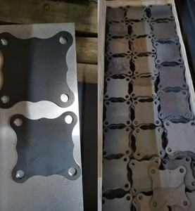 OUYA Wrought Iron Laser Cut 120mm Square Base Plates for Garden Driveway Gates Fence Accessories Steel Frame Railing <strong>Post</strong> <strong>Fixing</strong> - Product Image 4