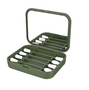 Usine nouveau Design logo personnalisé Portable réutilisable 4 pièces/ensemble maquillage coton-tige coton-tige en silicone <span class=keywords><strong>pour</strong></span> le nettoyage - Product Image 1