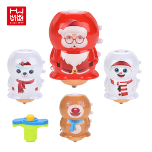 HW Children's Classic Spinning Top Toy <span class=keywords><strong>Spiner</strong></span> Gyro Regalos Muñeca de Navidad Spinning Top con música intermitente 12 unids/caja - Product Image 1