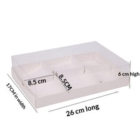 Boîte de rangement pour pique-nique et desserts avec couvercle transparent, 4/6/9 compartiments