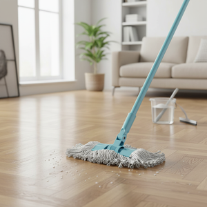 Gizmop 375 Gr Mopa Húmeda de Microfibra con Cabezal Ancho para Suelos de Parqué, Autoescurrible, Antibacteriana, Reutilizable, Sostenible y Duradera - Product Image 3